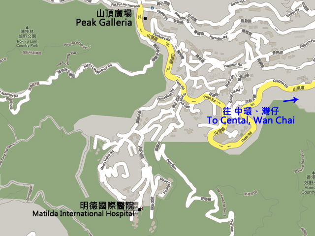 Matilda International Hospital Map